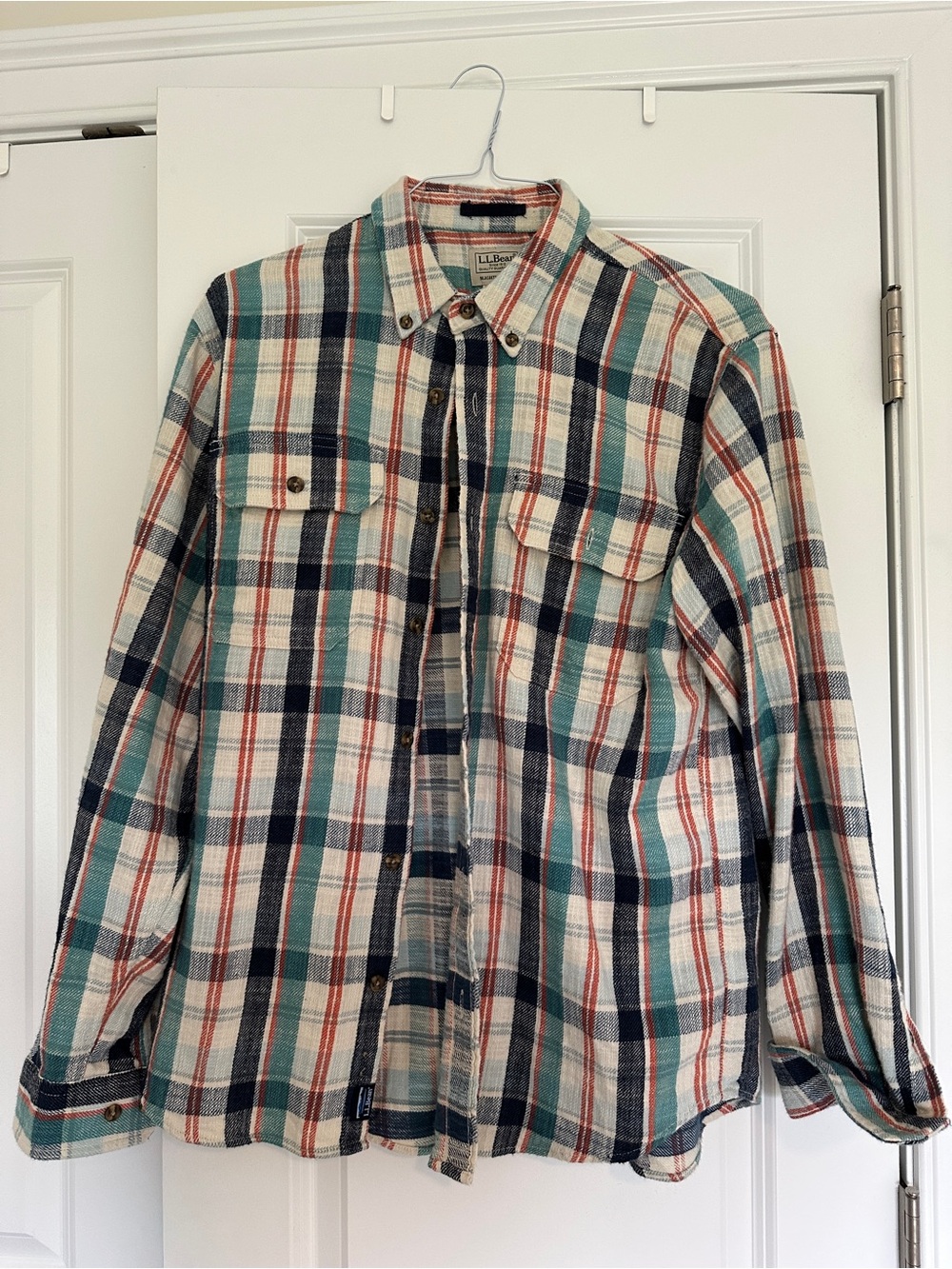LL Bean Men's Plaid Button-Down Shirt NWT
